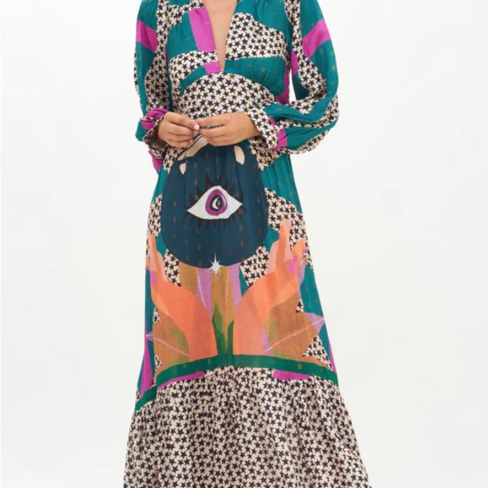 Oliphant- Colorful Patterned Maxi Dress